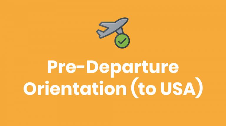 Pre-Departure Orientation (New Students to USA)