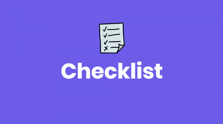 Checklists & Execution Plan